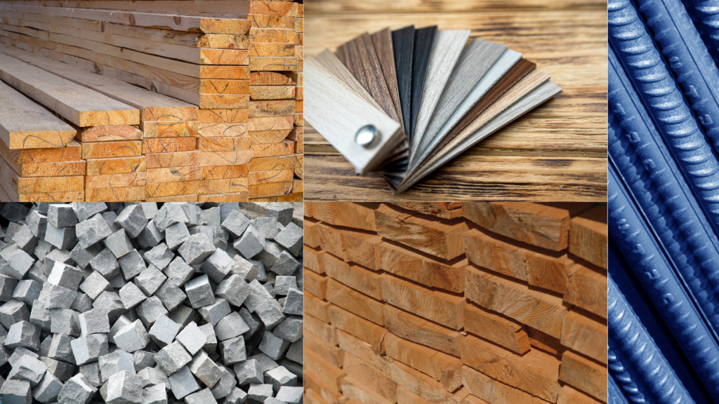 Collage of Best Construction Materials